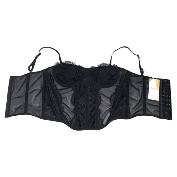 Dealmore Corset Lace Mesh Black Medium 8/10 - Picture 6 of 8